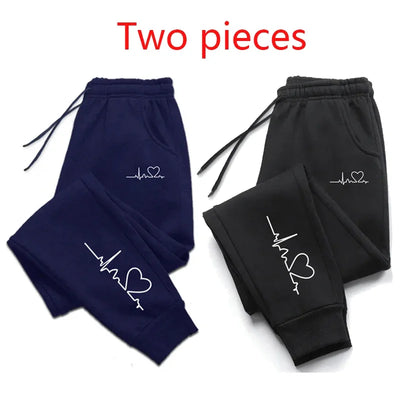Womens heartbeat tracksuit bottoms